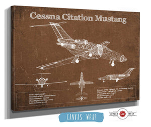 Cutler West Cessna Citation Mustang Original Blueprint Art