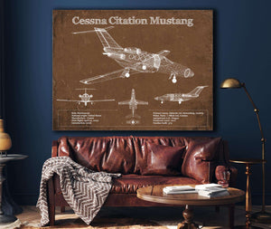 Cutler West Cessna Citation Mustang Original Blueprint Art