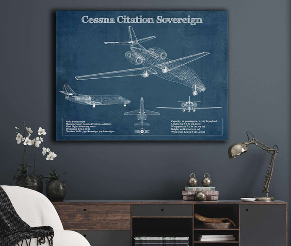 Cutler West Cessna Citation Sovereign Original Blueprint Art