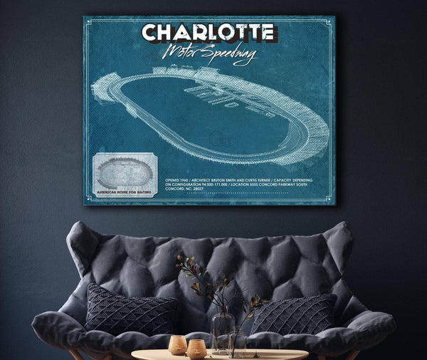 Cutler West Charlotte Motor Raceway NASCAR Race Track Print