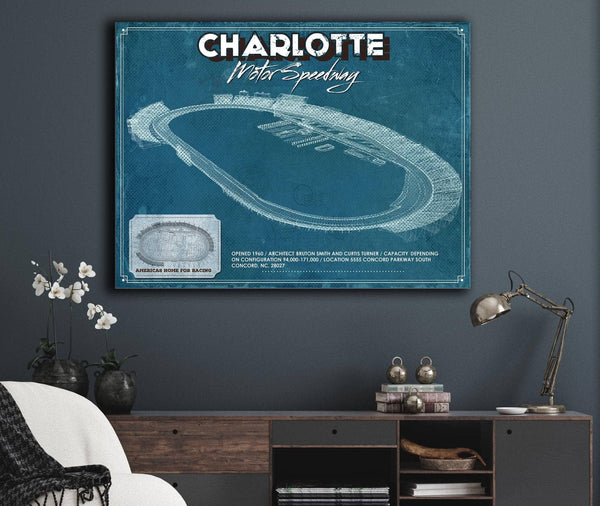 Cutler West Charlotte Motor Raceway NASCAR Race Track Print