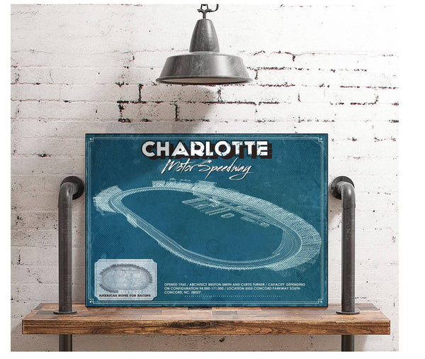 Cutler West Charlotte Motor Raceway NASCAR Race Track Print