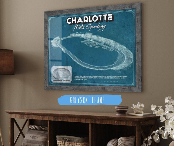 Cutler West Charlotte Motor Raceway NASCAR Race Track Print