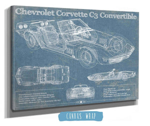 Cutler West Chevrolet Corvette C3 Convertible Vintage Auto Print