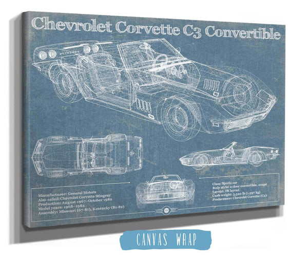 Cutler West Chevrolet Corvette C3 Convertible Vintage Auto Print