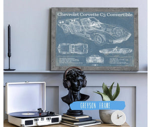 Cutler West Chevrolet Corvette C3 Convertible Vintage Auto Print