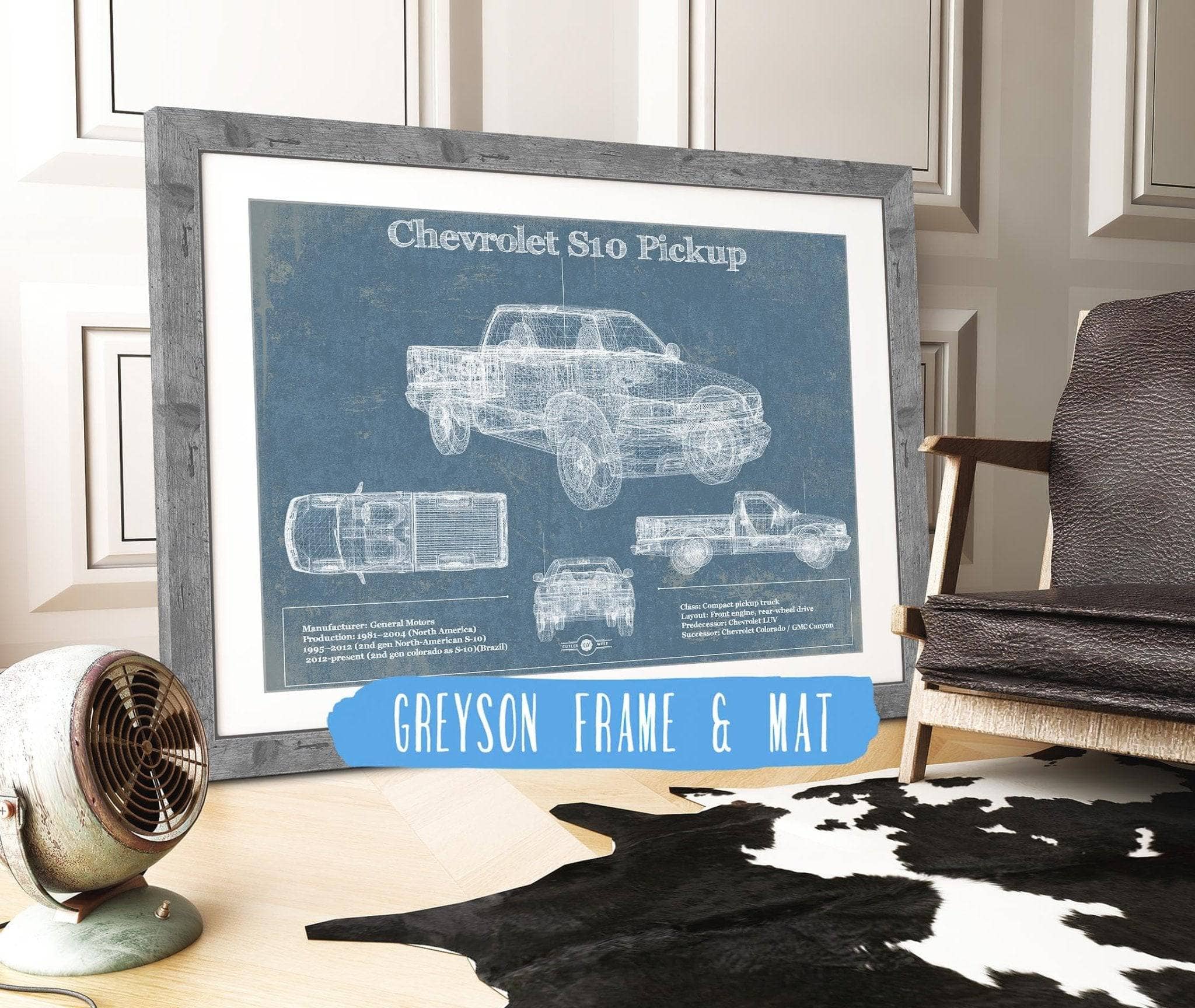 Chevrolet S10 Pickup Vintage Art by Cutler West