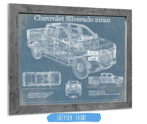 Cutler West Chevrolet Silverado 2020 Blueprint Vintage Auto Patent Print