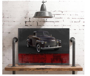 Cutler West Chevy 3100 Pickup 1951 Blueprint Vintage Auto Print