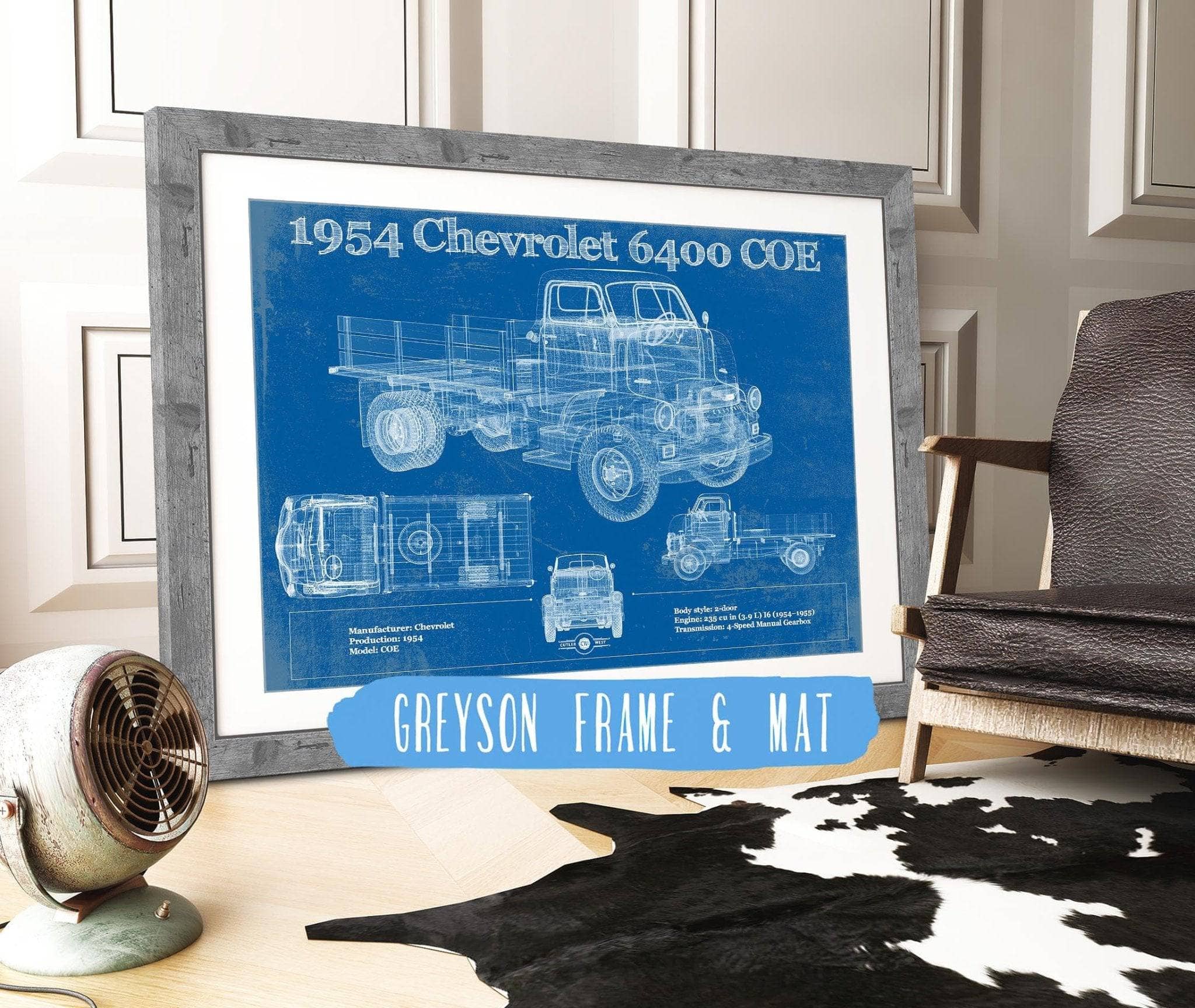 Chevy 6400 COE 1954 Flat Bed Truck Blueprint | Cutler West