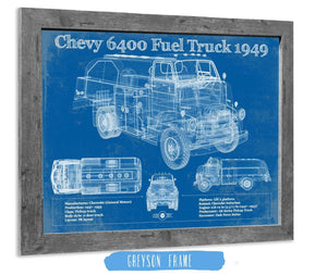 Cutler West Chevy 6400 Fuel Truck 1949 Vintage Blueprint Auto Print