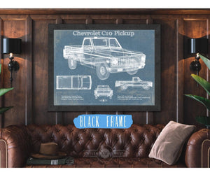 Cutler West Chevy C10 Pickup 2nd Generation Vintage Blueprint Auto Print