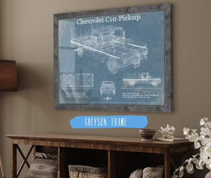 Cutler West Chevy C10 Pickup Vintage Blueprint Auto Print