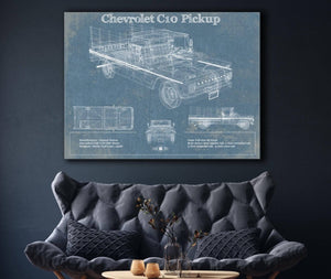Cutler West Chevy C10 Pickup Vintage Blueprint Auto Print