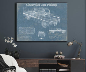 Cutler West Chevy C10 Pickup Vintage Blueprint Auto Print