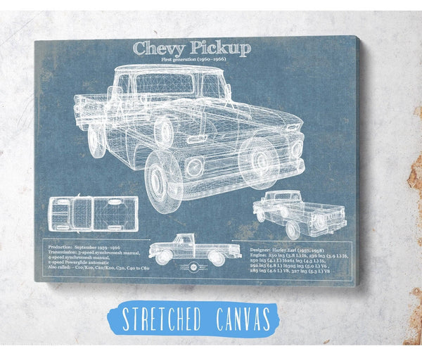 Cutler West Chevy Pickup, First Generation 1960-1966 Vintage Auto Print
