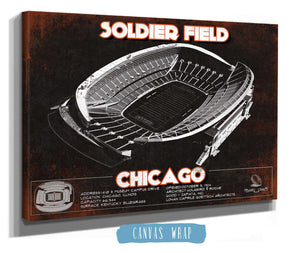 Cutler West Chicago Bears Stadium Seating Chart Soldier Field - Vintage Football Print