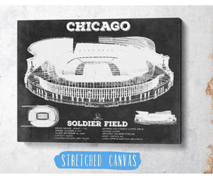 Cutler West Chicago Bears Stadium Seating Chart - Soldier Field Vintage Football Print