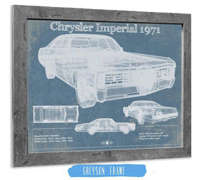 14" x 11" / Greyson Frame Cutler West Chrysler Imperial 1971 Vintage Car Print