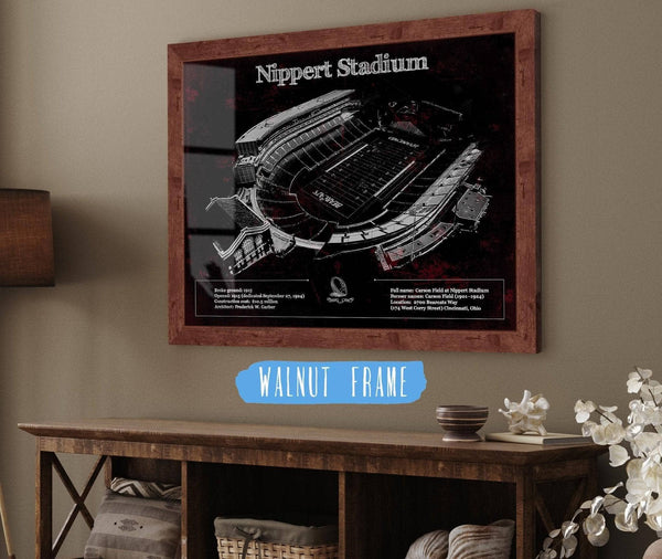 Cutler West Cincinnati Bearcats - Vintage Nippert Stadium Team Color Art Print