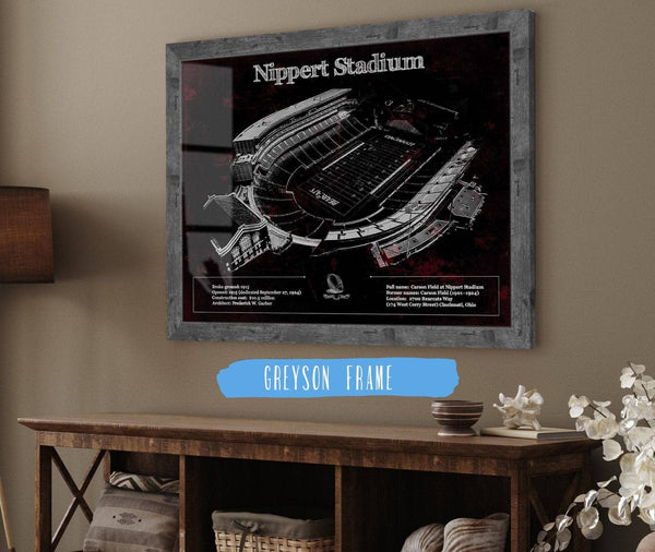 Cutler West Cincinnati Bearcats - Vintage Nippert Stadium Team Color Art Print