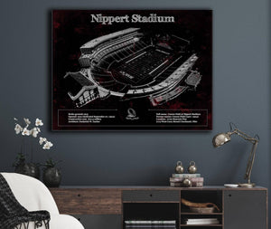 Cutler West Cincinnati Bearcats - Vintage Nippert Stadium Team Color Art Print