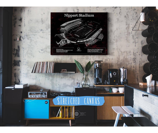 Cutler West Cincinnati Bearcats - Vintage Nippert Stadium Team Color Art Print