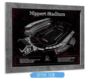 14" x 11" / Greyson Frame Cutler West Cincinnati Bearcats - Vintage Nippert Stadium Team Color Art Print