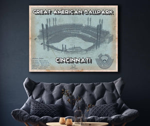 Cutler West Cincinnati Reds Great American Ballpark Seating Chart - Vintage Baseball Fan Print