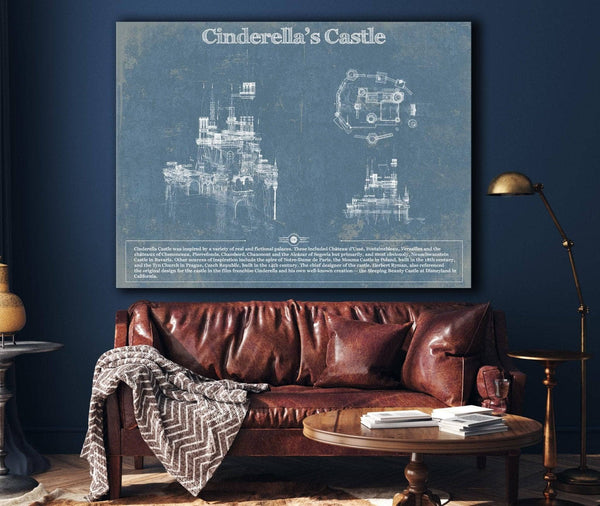 Cutler West Cinderella's Castle Disney Patent Print
