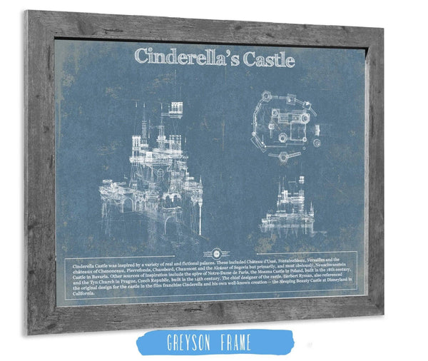 Cutler West Cinderella's Castle Disney Patent Print