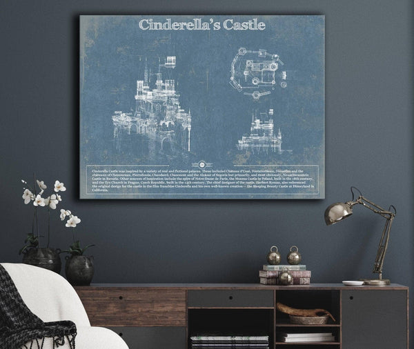Cutler West Cinderella's Castle Disney Patent Print