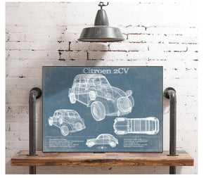 Cutler West Citroen 2CV Vintage Car Print