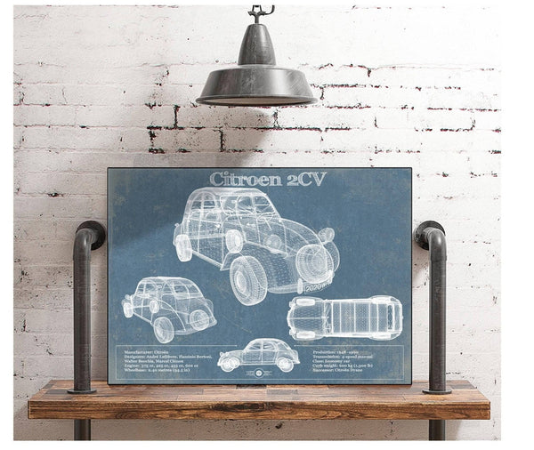 Cutler West Citroen 2CV Vintage Car Print
