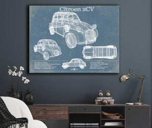 Cutler West Citroen 2CV Vintage Car Print