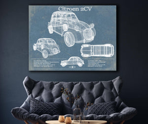 Cutler West Citroen 2CV Vintage Car Print
