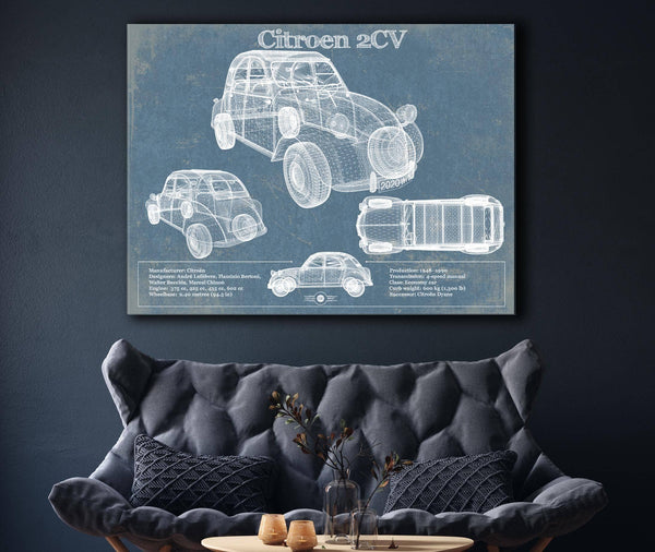 Cutler West Citroen 2CV Vintage Car Print