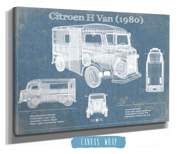Cutler West Citroen H Van (1980) Car Blueprint Vintage Auto Print