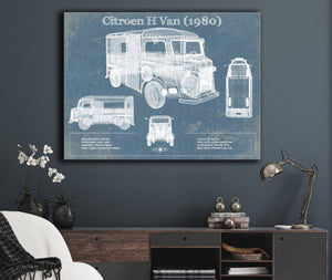 Cutler West Citroen H Van (1980) Car Blueprint Vintage Auto Print