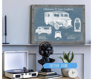 Cutler West Citroen H Van (1980) Car Blueprint Vintage Auto Print