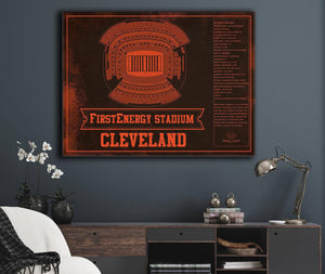 Cutler West Cleveland Browns FirstEnergy Stadium - Vintage Football Art Print