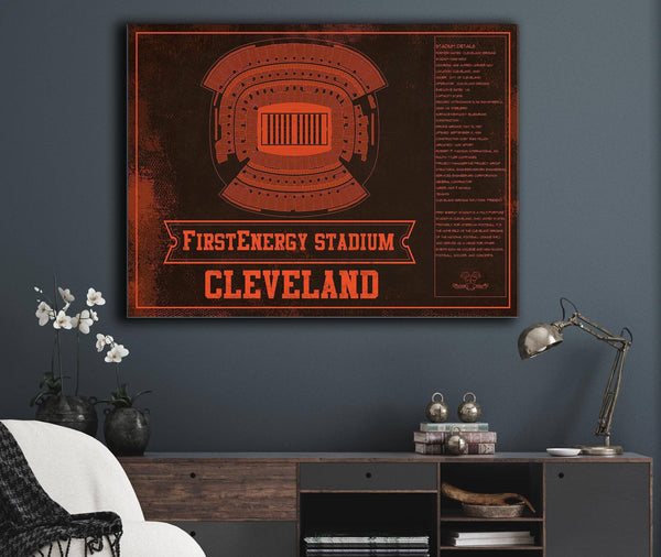 Cutler West Cleveland Browns FirstEnergy Stadium - Vintage Football Art Print