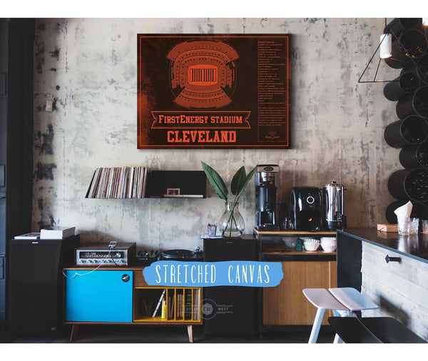 Cutler West Cleveland Browns FirstEnergy Stadium - Vintage Football Art Print