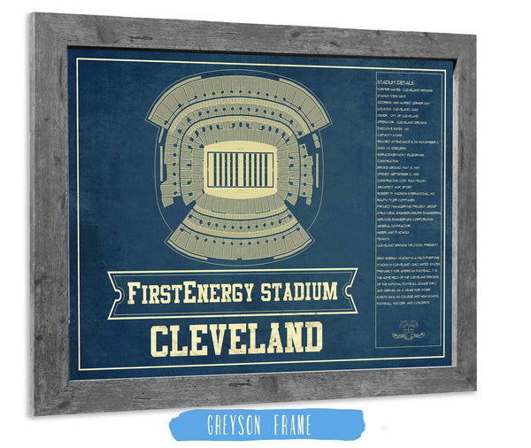 14" x 11" / Greyson Frame Cutler West Cleveland Browns - FirstEnergy Stadium - Vintage Football Art Print