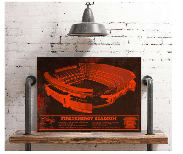 Cutler West Cleveland Browns FirstEnergy Stadium - Vintage Football Print
