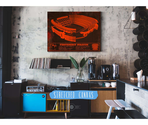 Cutler West Cleveland Browns FirstEnergy Stadium - Vintage Football Print