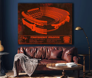 Cutler West Cleveland Browns FirstEnergy Stadium - Vintage Football Print