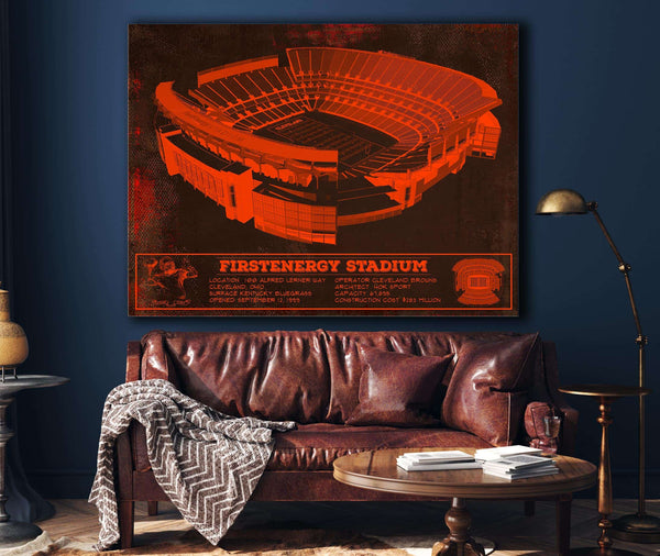 Cutler West Cleveland Browns FirstEnergy Stadium - Vintage Football Print