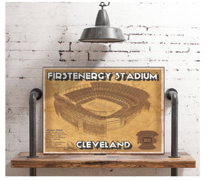 Cutler West Cleveland Browns - FirstEnergy Stadium - Vintage Football Print