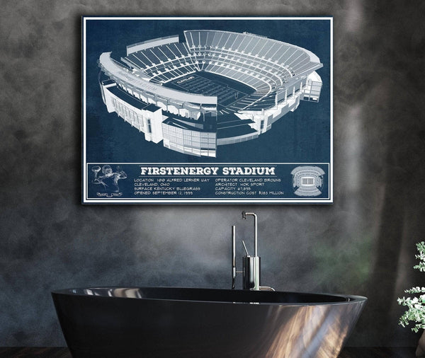 Cutler West Cleveland FirstEnergy Stadium - Vintage Football Print